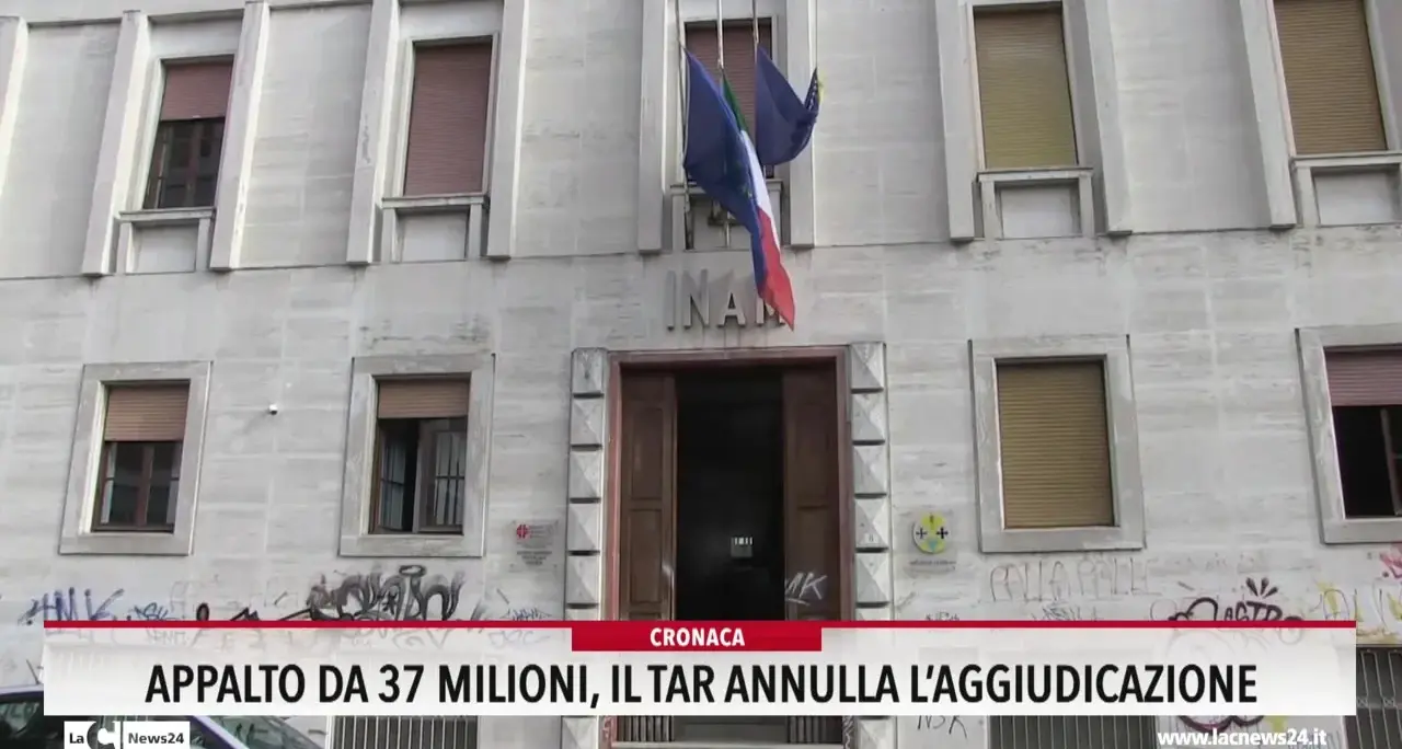 Appalto da 37 milioni, il Tar annulla l'aggiudicazione