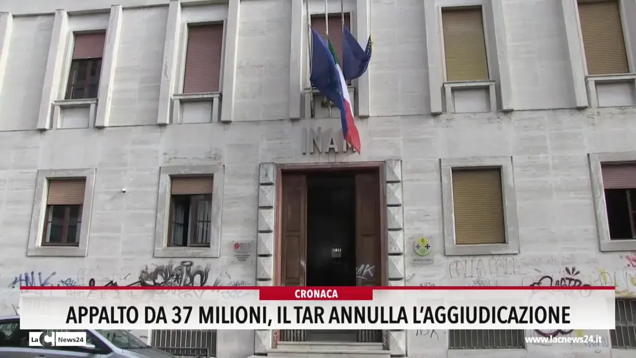 Appalto da 37 milioni, il Tar annulla l'aggiudicazione