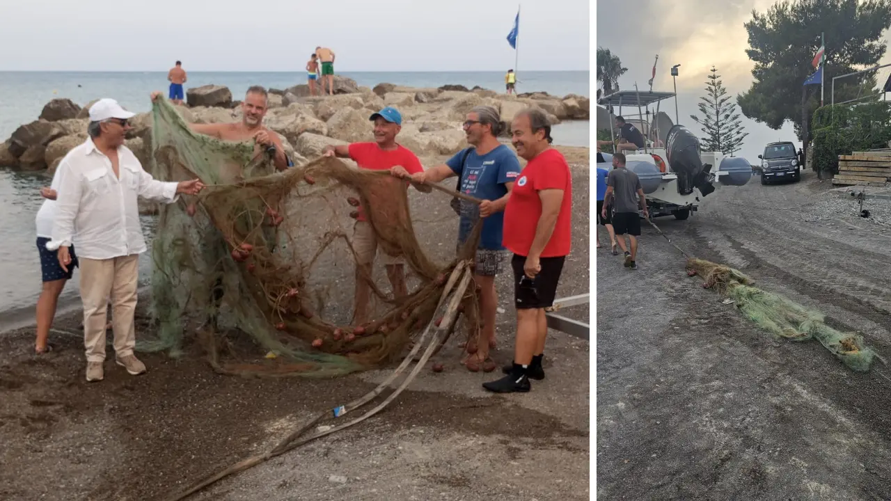 Secca di Amendolara, recuperata una voluminosa rete dai fondali del Parco Marino\n