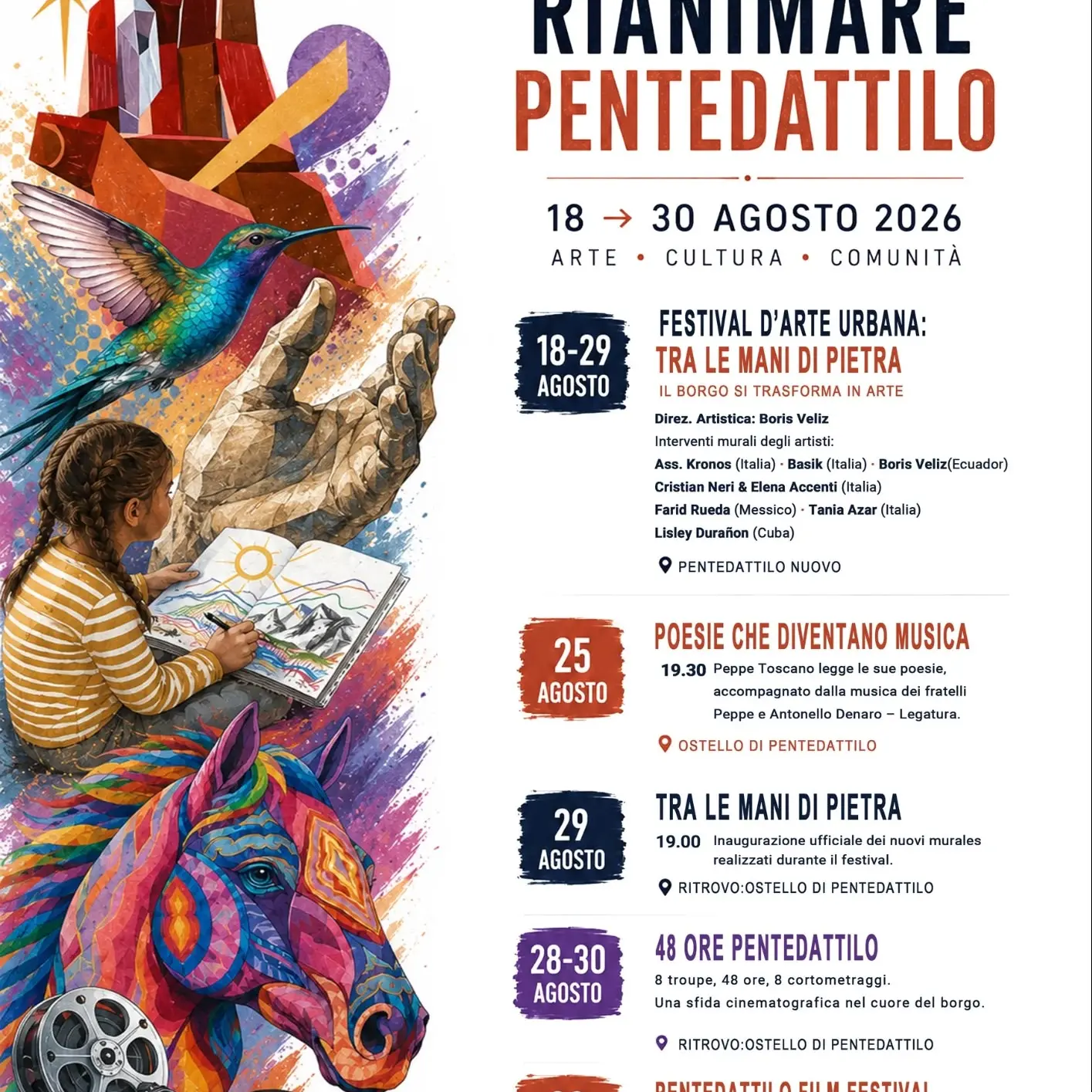 Rianimare Pentedattilo: da oggi l’arte accende il borgo\n