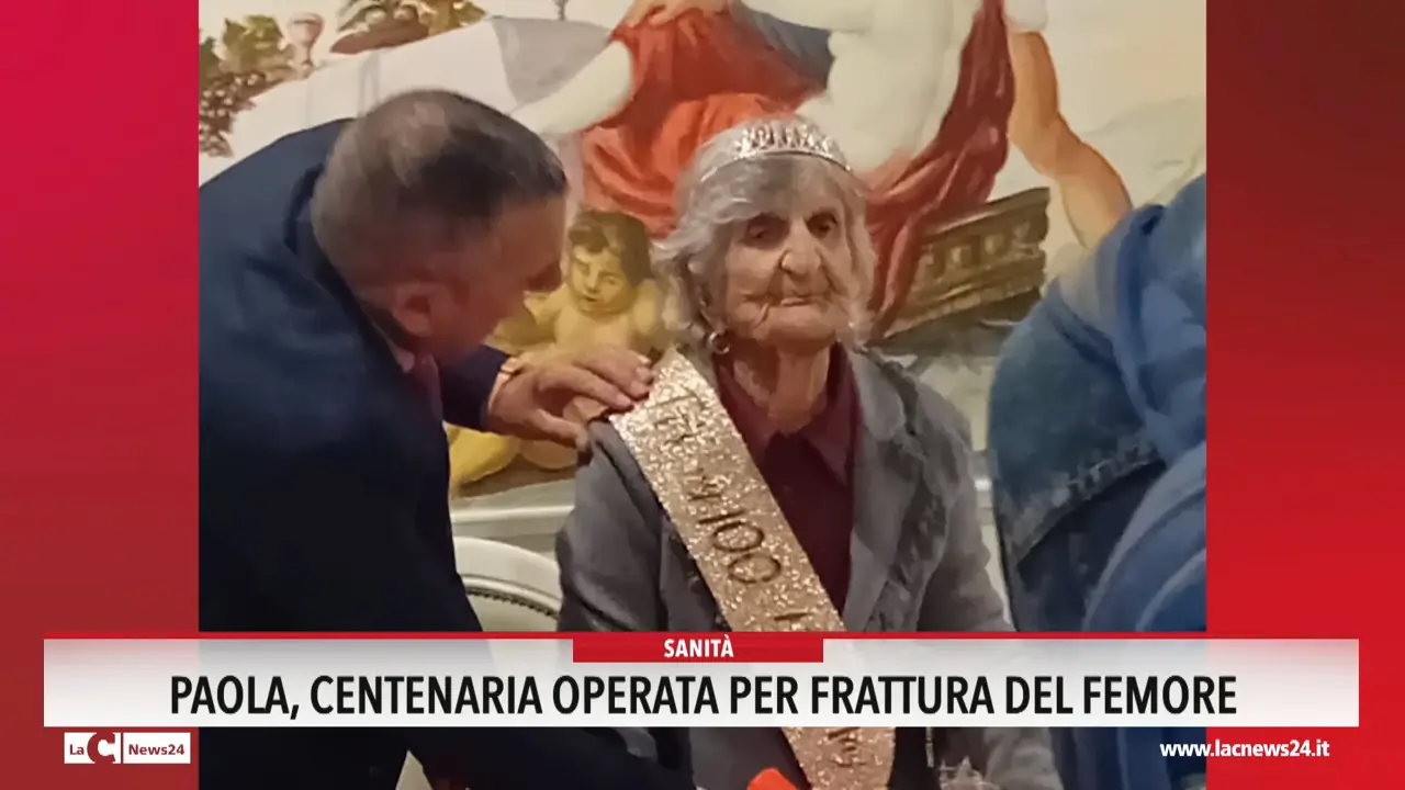 Paola, centenaria operata per frattura del femore