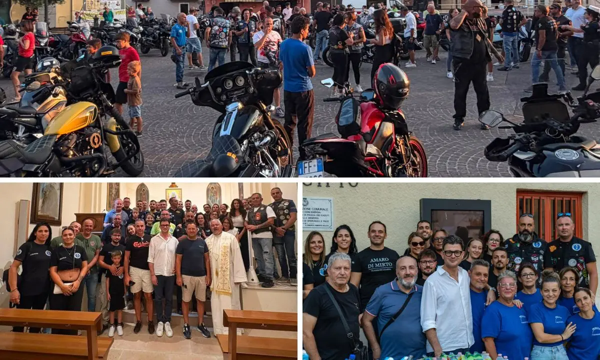 Motoraduno a Caloveto, accoglienza nel borgo e ricordo del giovane Domenico Campana\n