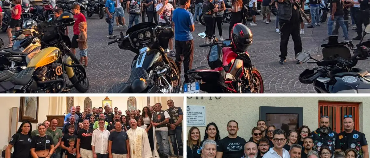 Motoraduno a Caloveto, accoglienza nel borgo e ricordo del giovane Domenico Campana\n