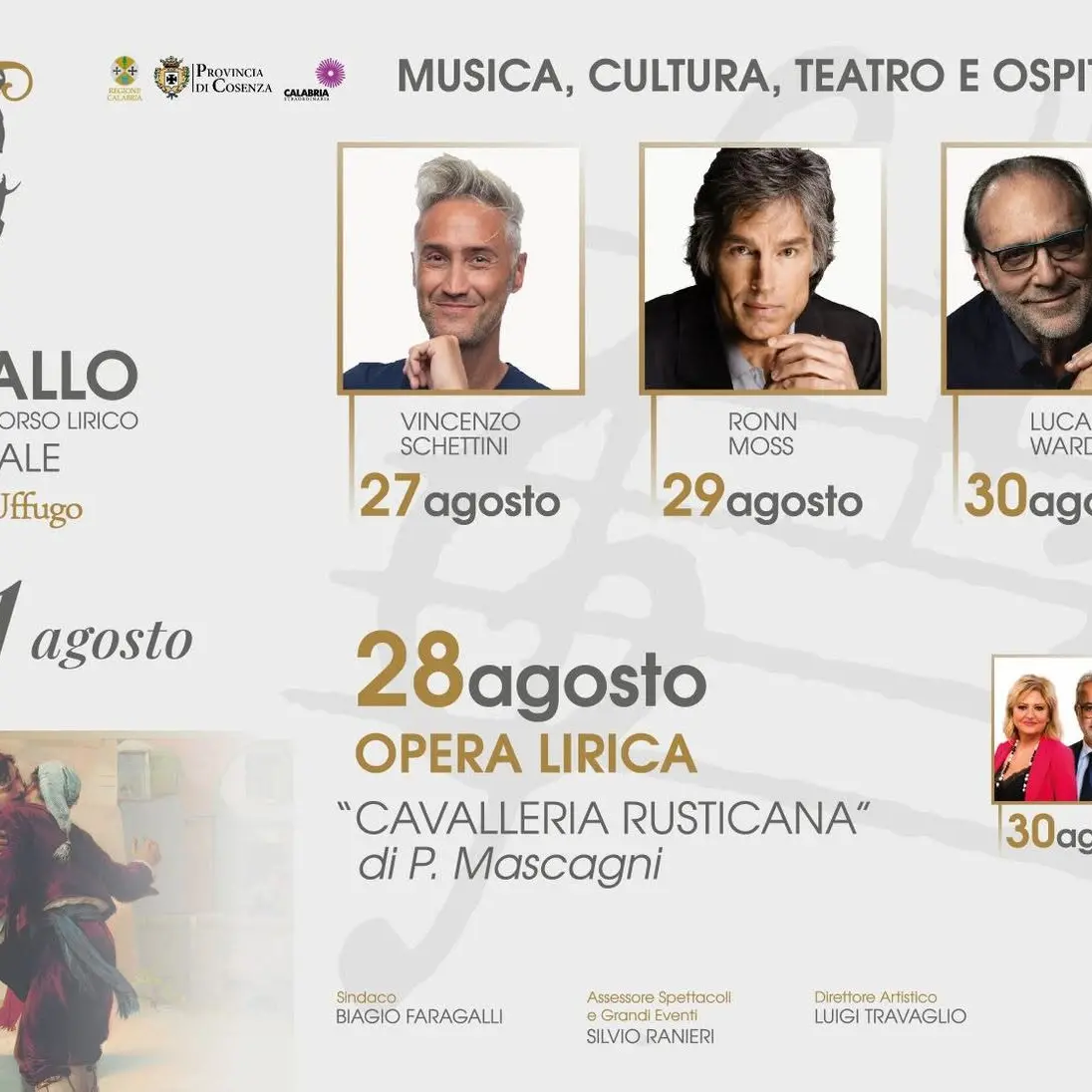 Montalto Uffugo, il Festival Leoncavallo riaccende la grande lirica: cinque giorni di musica, giovani talenti e ospiti internazionali\n