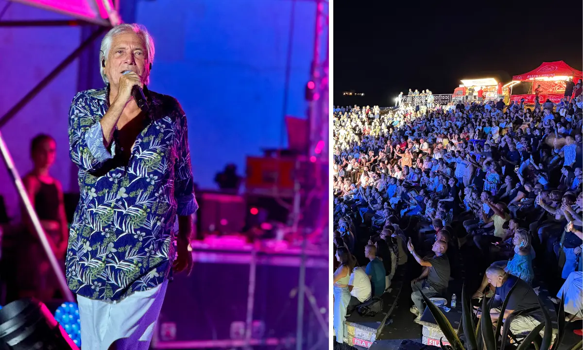Nino D’Angelo conquista Cirella, Teatro dei Ruderi gremito per il concerto\n