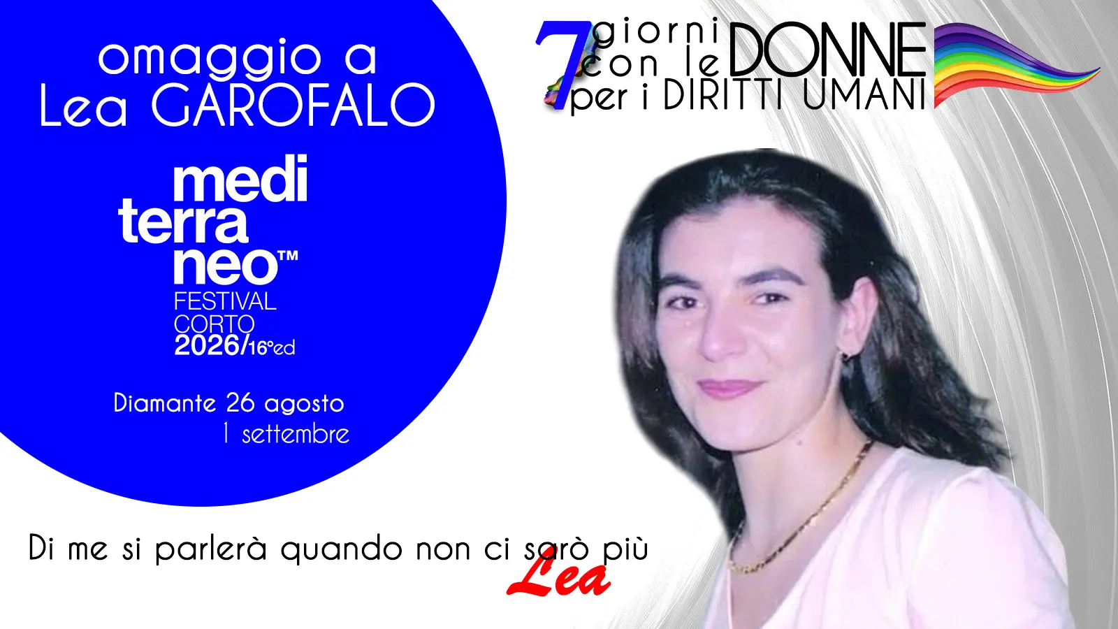 A Diamante “7 giorni con le donne per i diritti umani”: la terza edizione della rassegna dedicata a Lea Garofalo\n