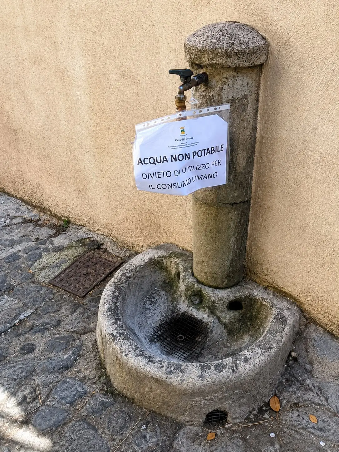 Cosenza, fontane ancora non potabili. Cimino incalza il Comune: «E l’acqua nelle case?»\n