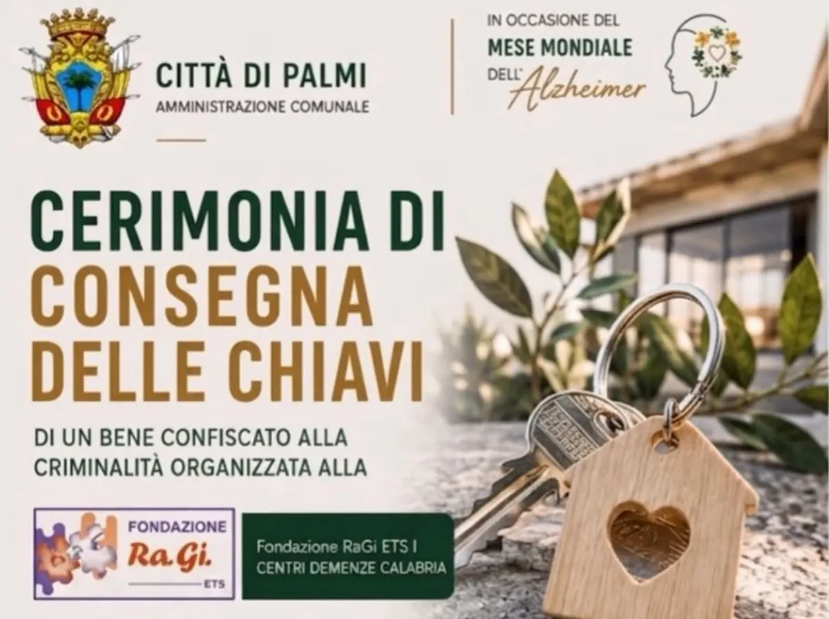 Il comune di Palmi consegna un bene confiscato alla criminalità alla fondazione Ra.Gi\n\n\n