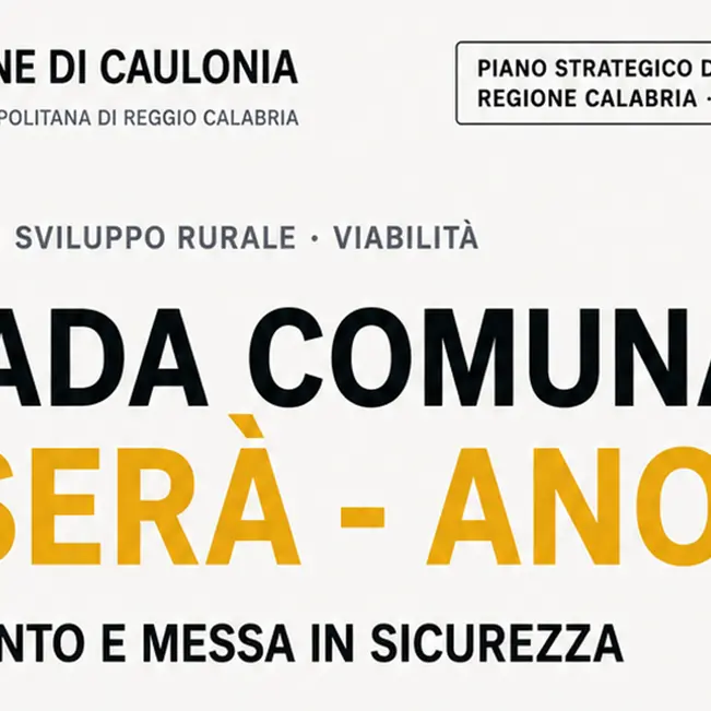 Caulonia, il Comune ammesso al finanziamento di 150 mila euro per la strada comunale “Liserà–Anoia”\n