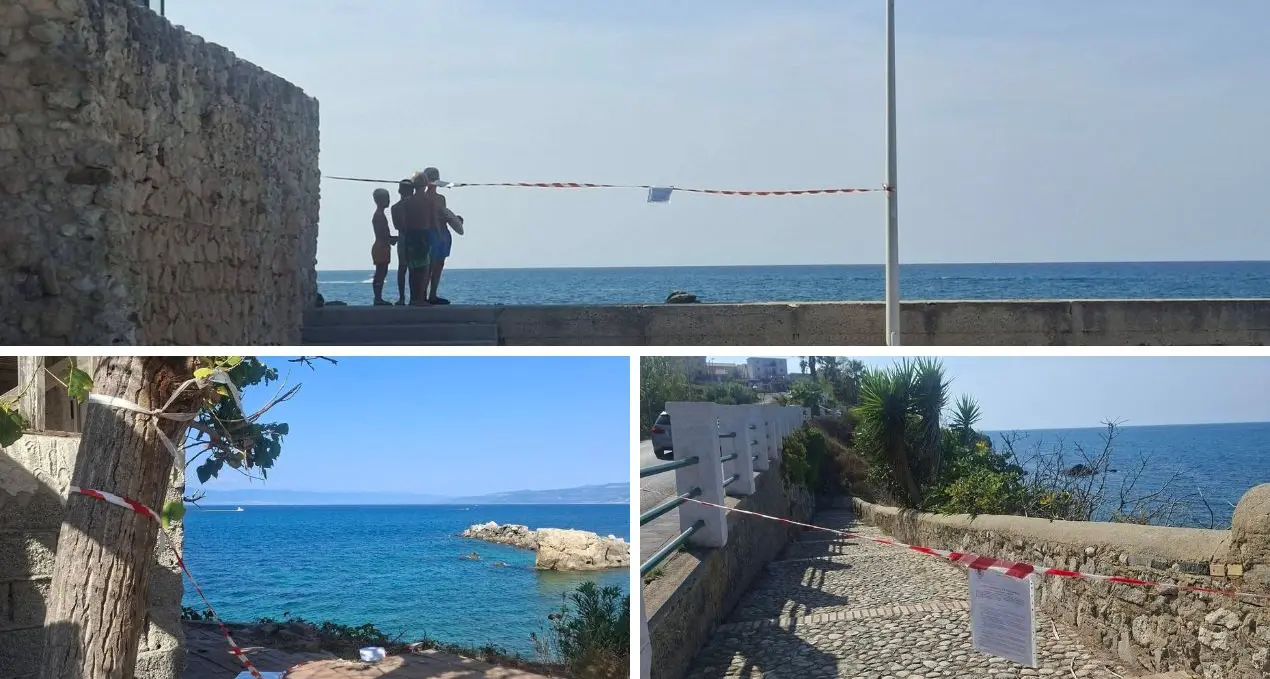 Briatico, rischio crollo\u00A0dell'ex chiosco:\u00A0accessi vietati e due tratti di spiaggia off limits. L’opposizione: «Si valutino misure più circoscritte»\n