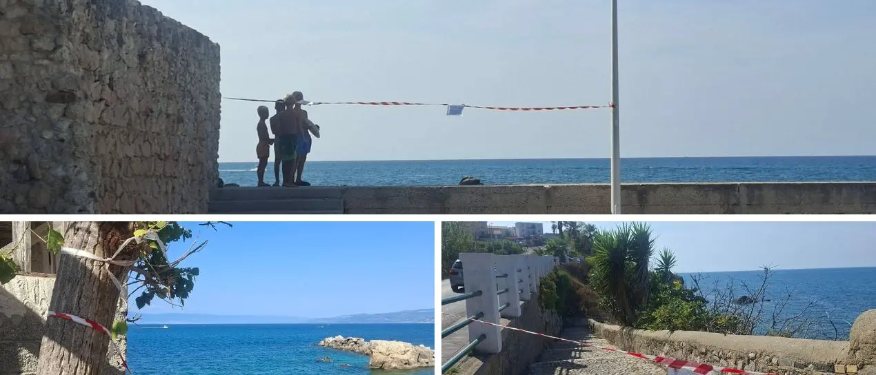 Briatico, rischio crollo\u00A0dell'ex chiosco:\u00A0accessi vietati e due tratti di spiaggia off limits. L’opposizione: «Si valutino misure più circoscritte»\n