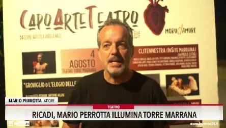 Ricadi, Mario Perrotta illumina Torre Marrana