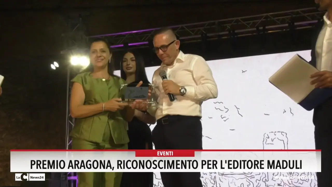 Premio Aragona, riconoscimento per l'editore Maduli
