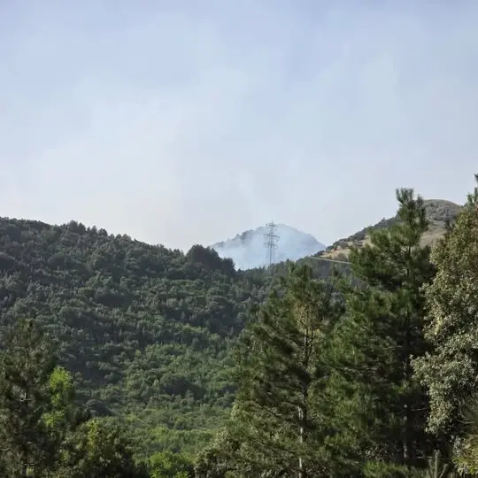 Incendio nel Pollino: brucia il costone vicino allo svincolo per Civita. In fiamme un’auto\n