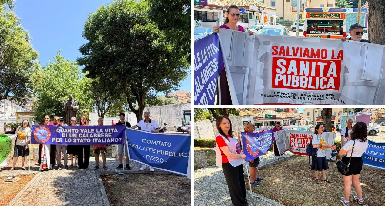 Sanità vibonese, la protesta non va in vacanza. Torna il presidio all’ospedale: «Emodinamica e Psichiatria dove sono?»\n