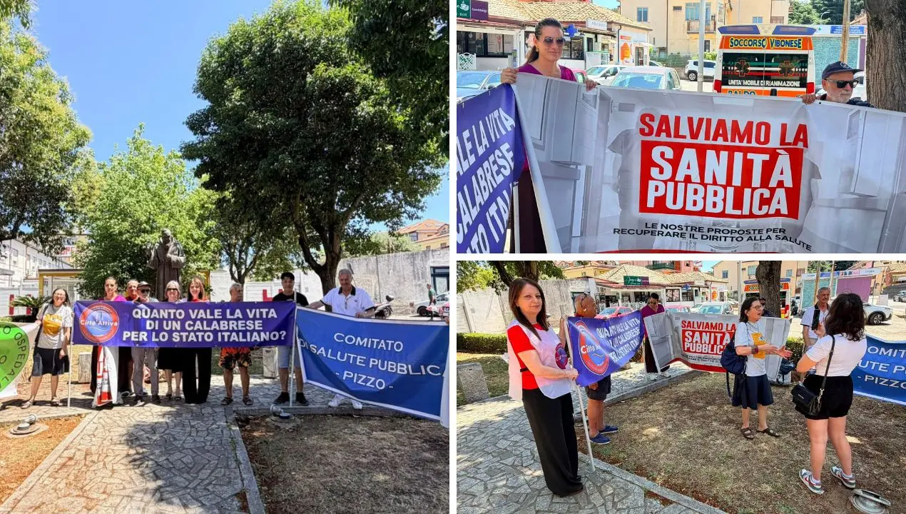 Sanità vibonese, la protesta non va in vacanza. Torna il presidio all’ospedale: «Emodinamica e Psichiatria dove sono?»\n