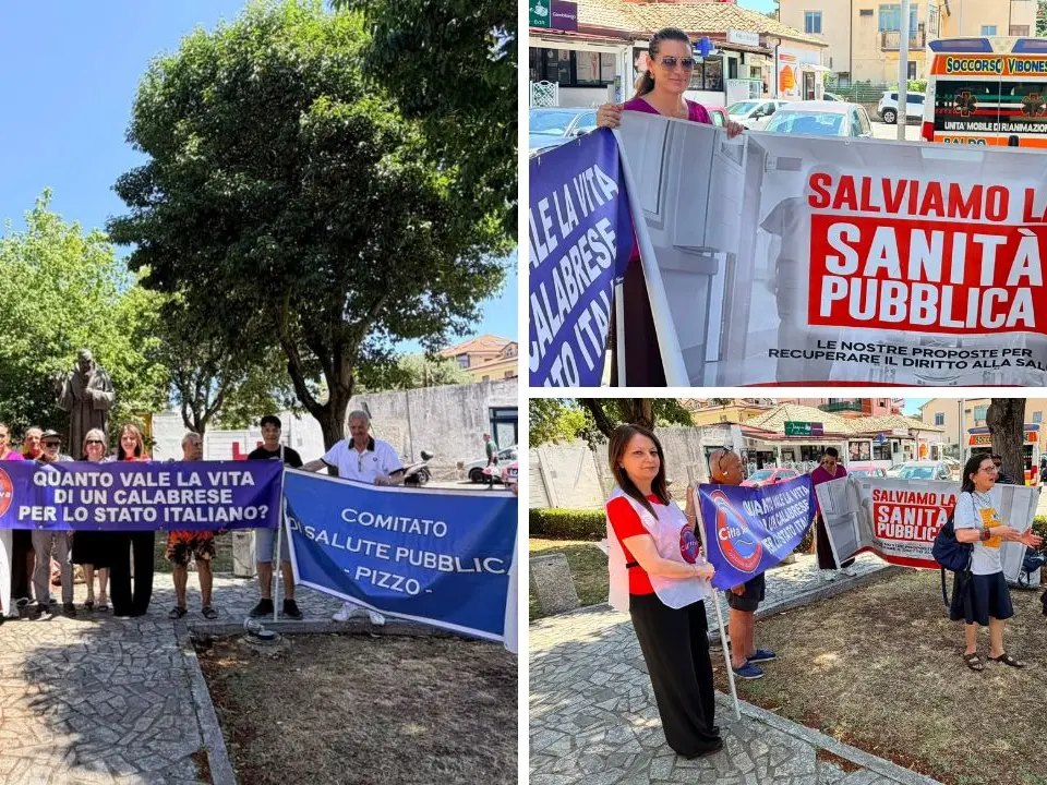 Sanità vibonese, la protesta non va in vacanza. Torna il presidio all’ospedale: «Emodinamica e Psichiatria dove sono?»
