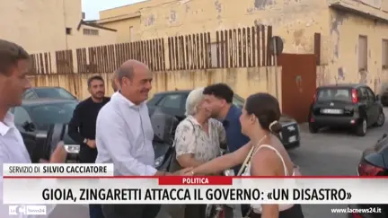 Gioia, Zingaretti attacca il governo: «Un disastro»