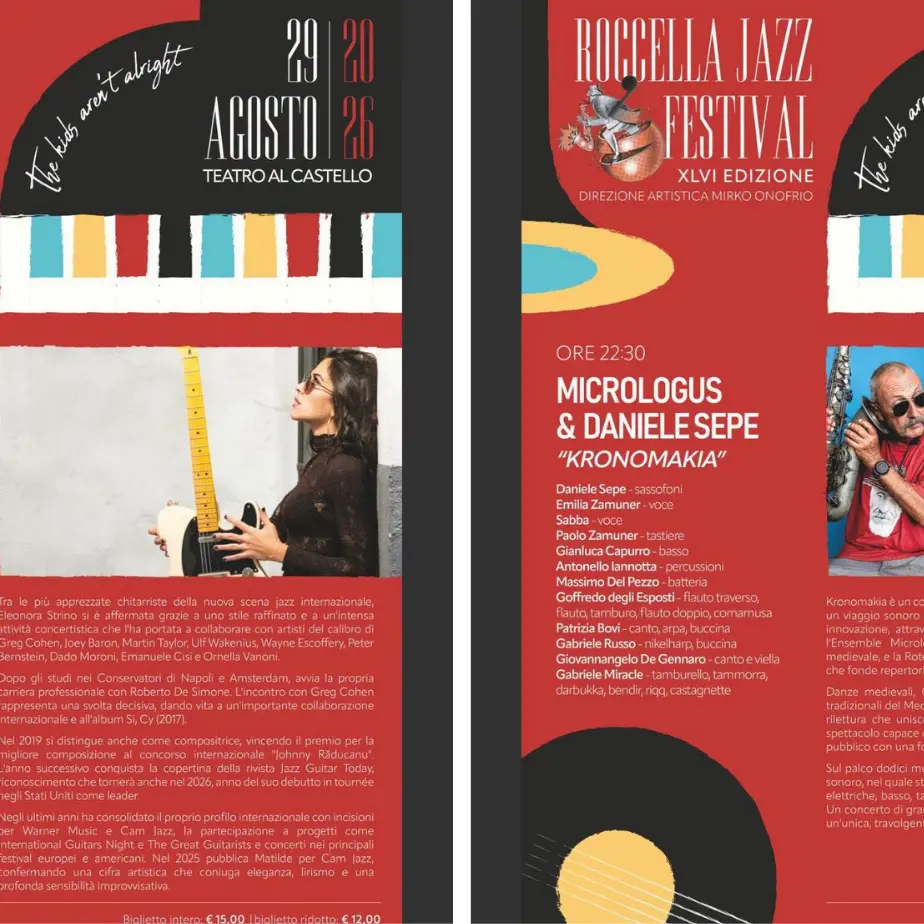 Al via Rumori Mediterranei: il Roccella Jazz Festival apre con Eleonora Strino e il progetto Kronomakia\n