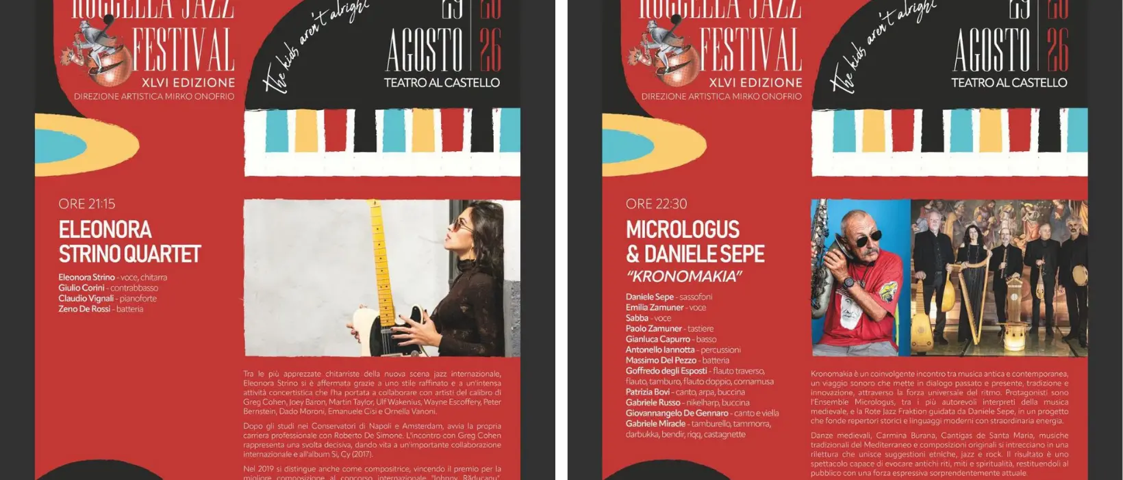 Al via Rumori Mediterranei: il Roccella Jazz Festival apre con Eleonora Strino e il progetto Kronomakia\n