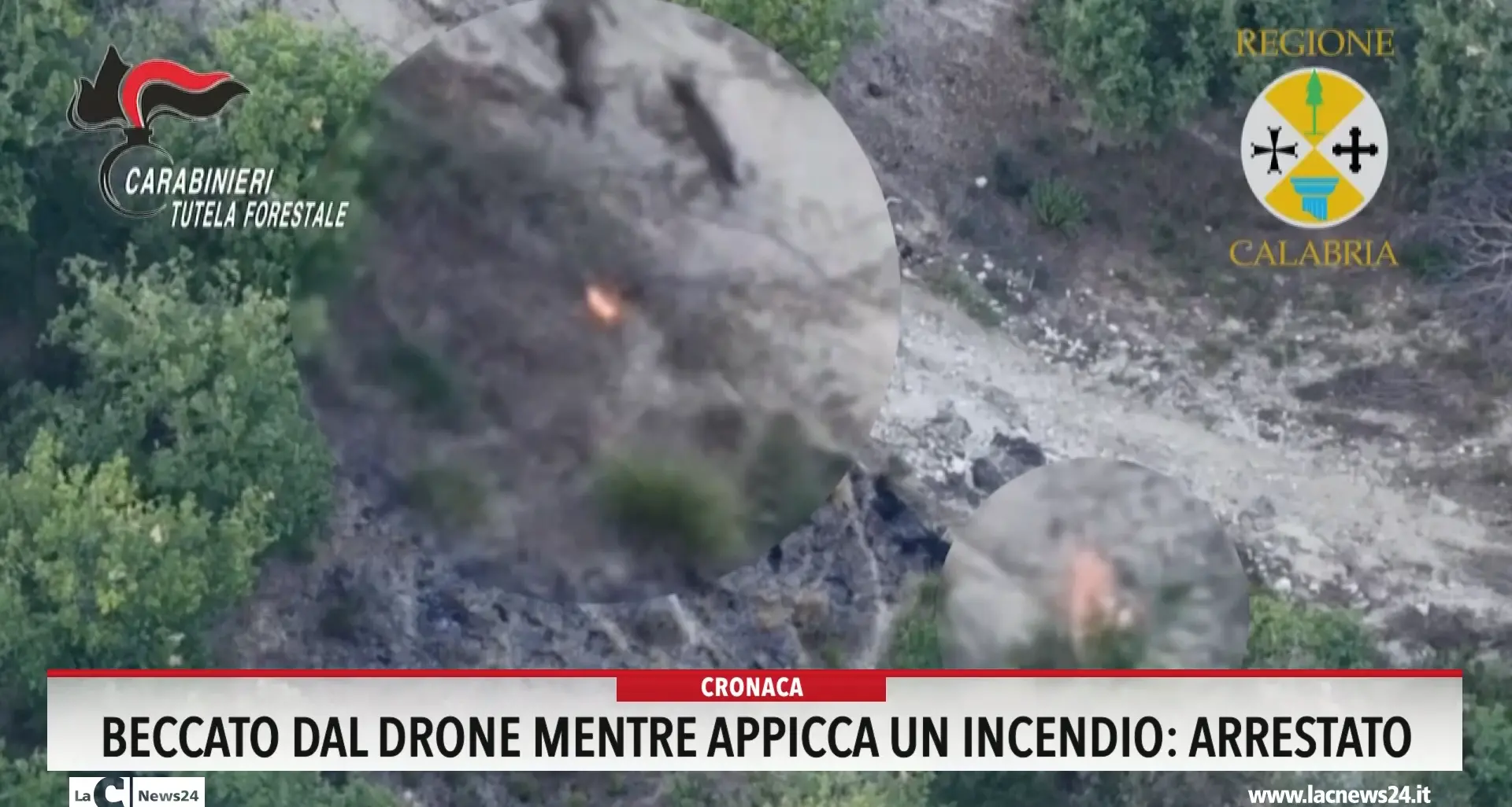 Beccato dal drone mentre appicca un incendio, arrestato