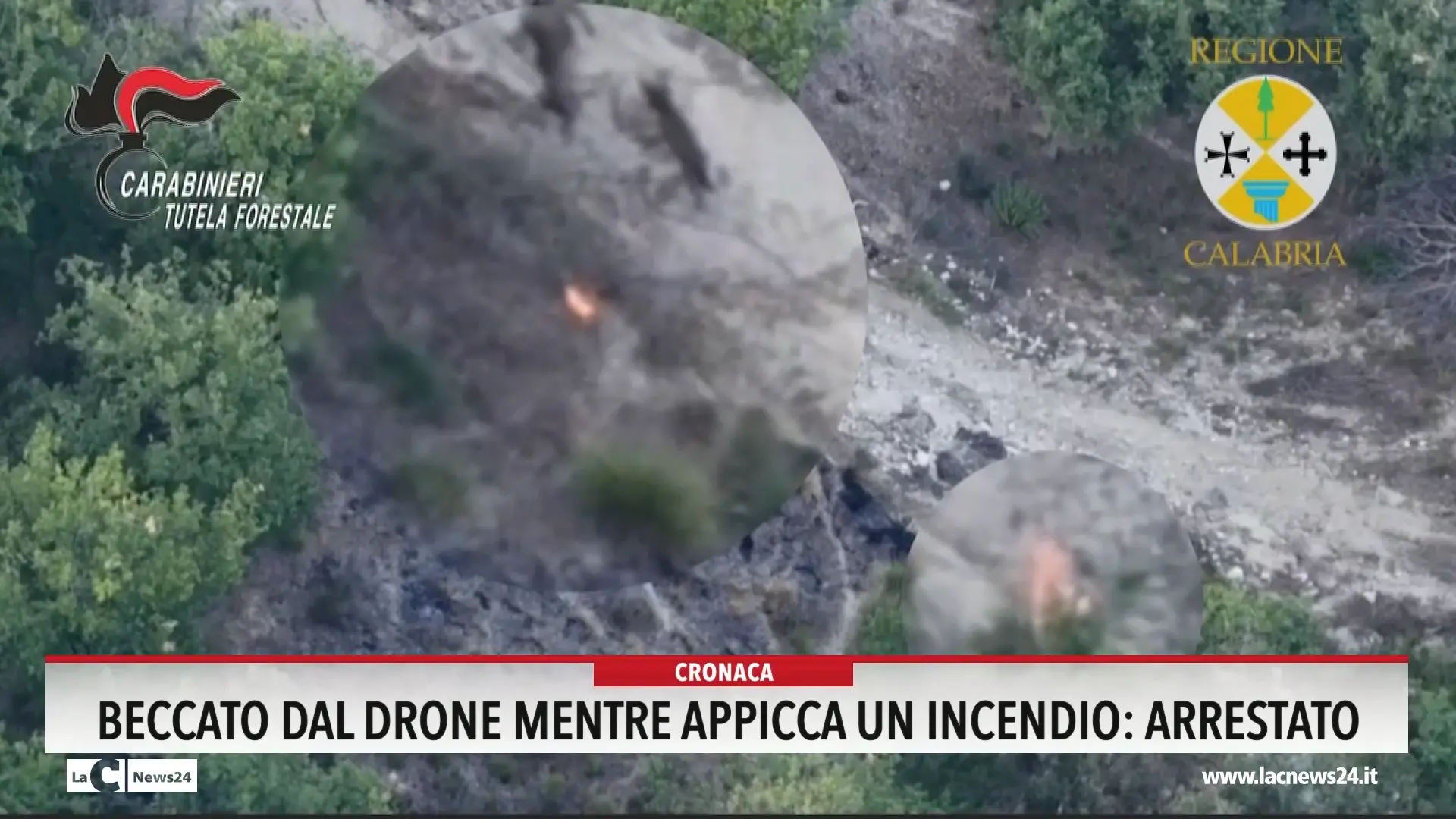 Beccato dal drone mentre appicca un incendio, arrestato