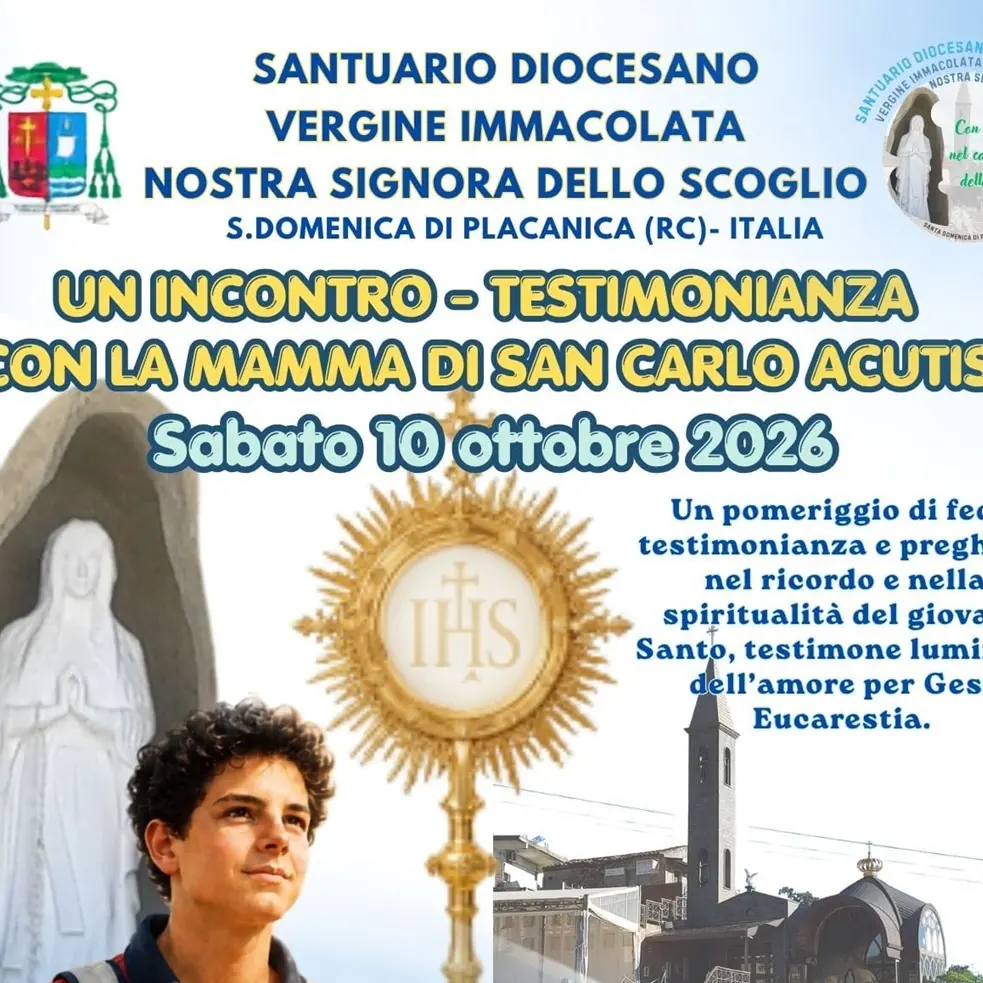 Antonia Salzano a Placanica:\u00A0la mamma di Carlo Acutis, il 10 ottobre al Santuario di Nostra Signora dello Scoglio\n