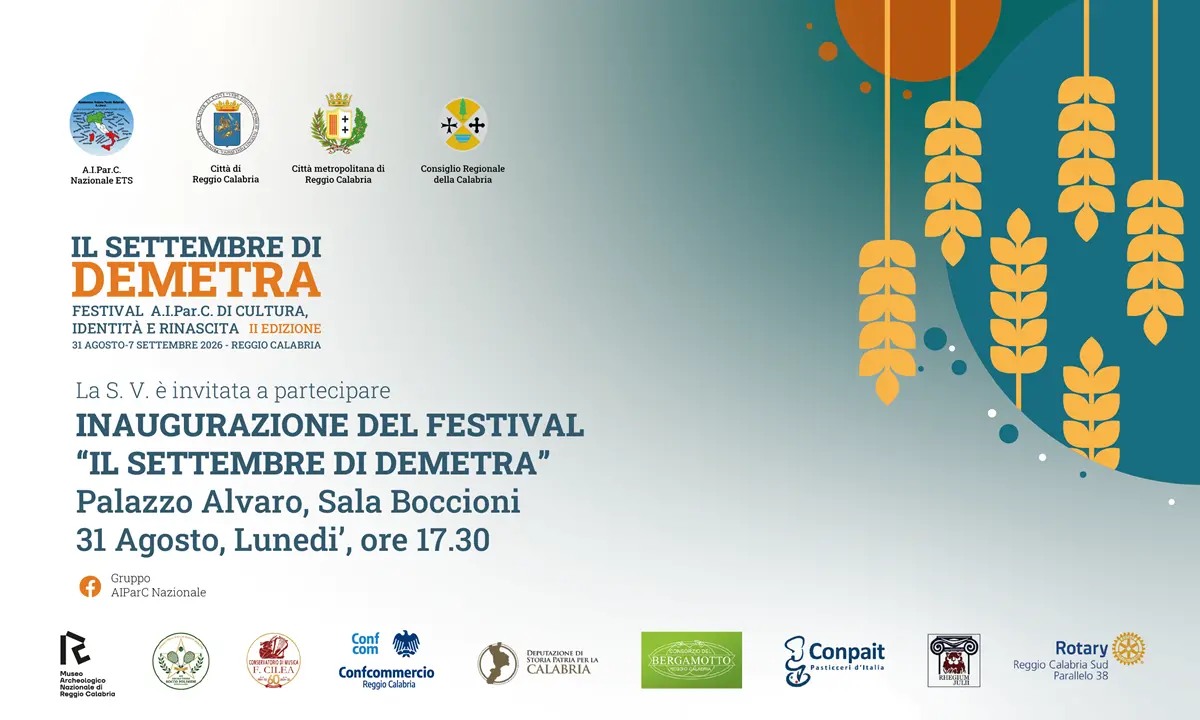 Cultura, identità e rinascita, a\u00A0Reggio al via “Il\u00A0settembre di Demetra”\n