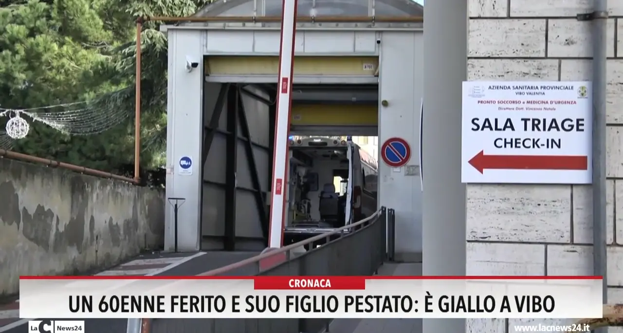 Un 60enne ferito e suo figlio pestato: è giallo a Vibo