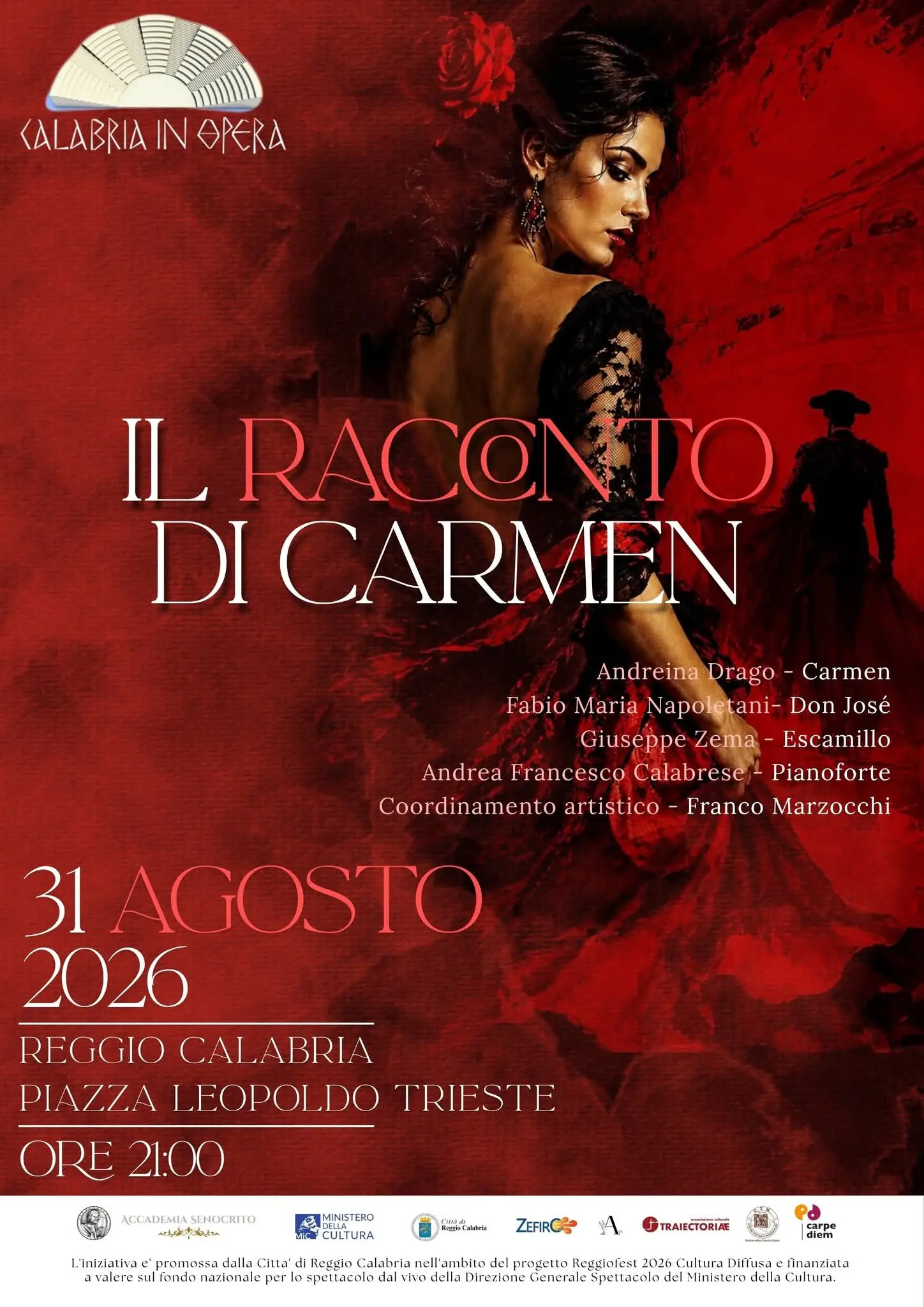 “Il Racconto di Carmen” porta l’opera in Piazza a Reggio: musica e teatro nel cuore della città\n