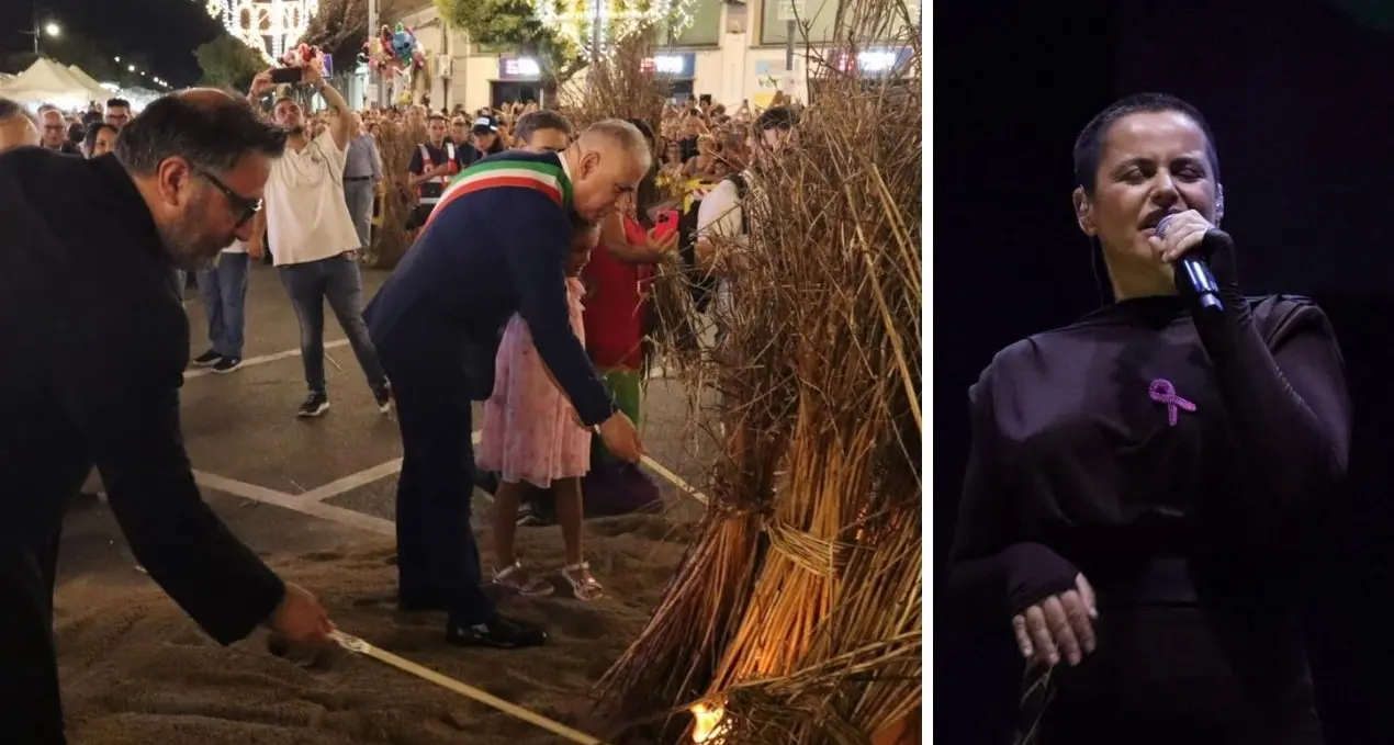 Taurianova, il fuoco di U ’Mbitu apre la festa della Madonna della Montagna tra fede, tradizione e solidarietà\n