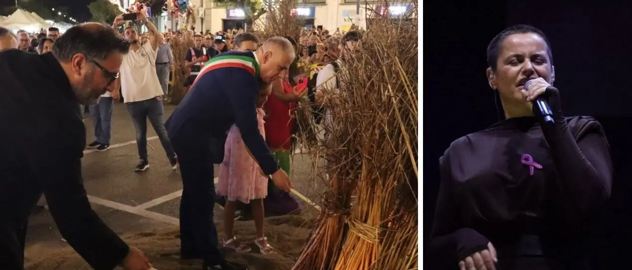 Taurianova, il fuoco di U ’Mbitu apre la festa della Madonna della Montagna tra fede, tradizione e solidarietà\n
