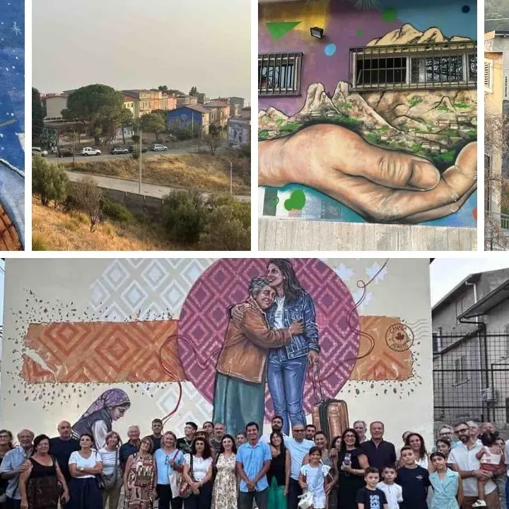 Pentedattilo si trasforma in una galleria d’arte a cielo aperto: inaugurati i murales di “Tra le mani di pietra”\n