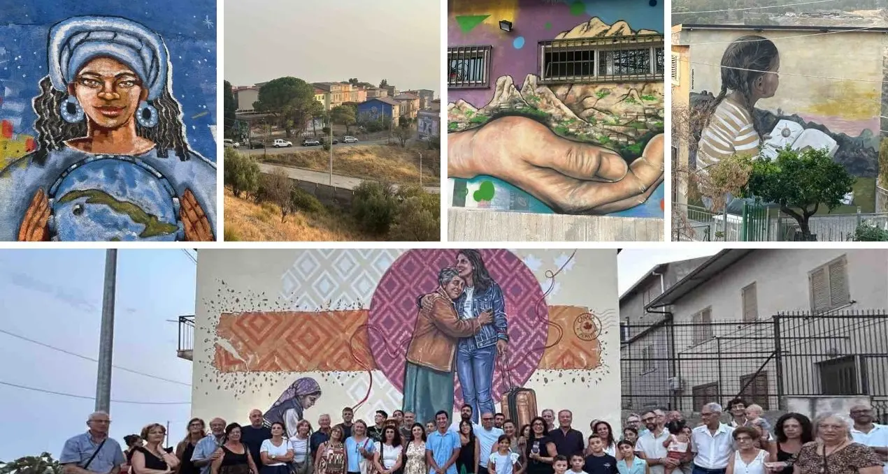Pentedattilo si trasforma in una galleria d’arte a cielo aperto: inaugurati i murales di “Tra le mani di pietra”\n