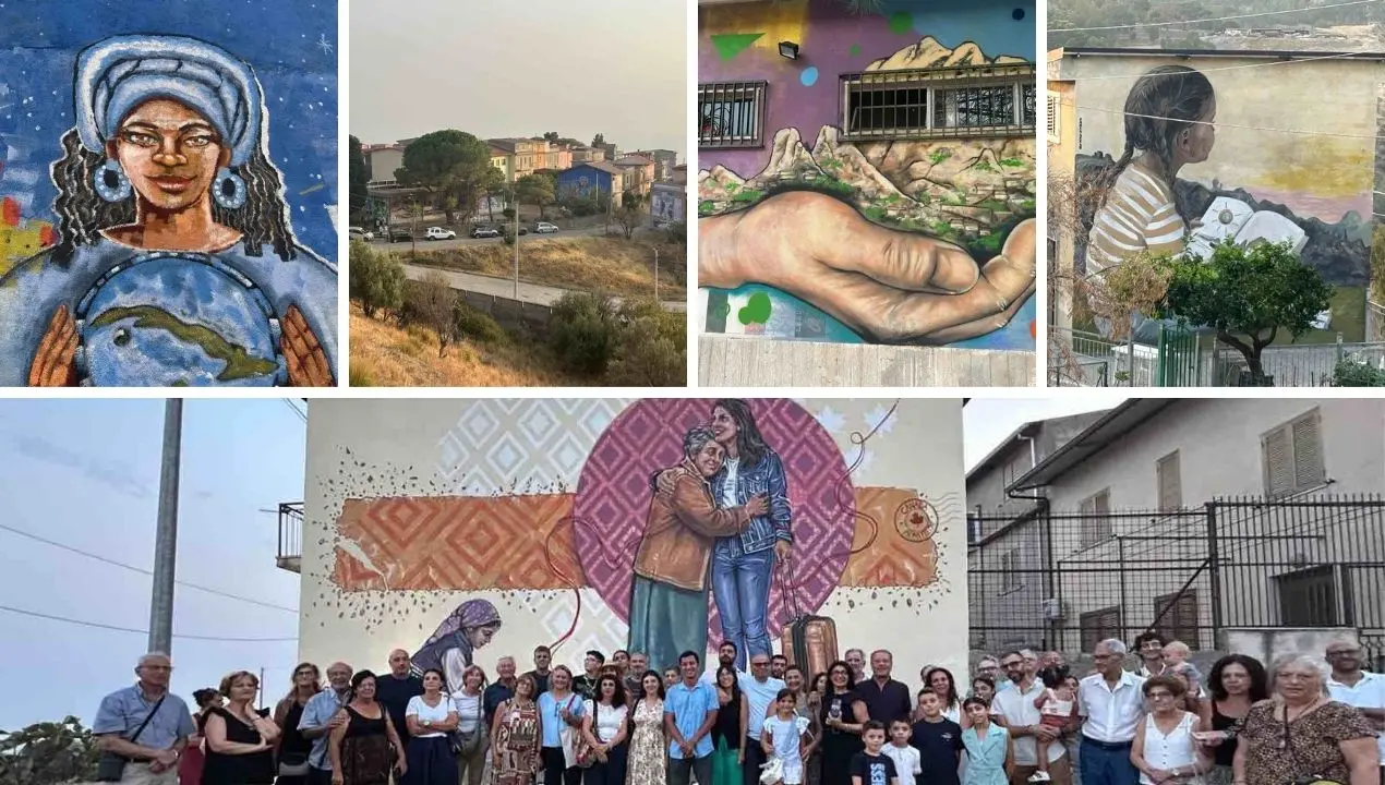Pentedattilo si trasforma in una galleria d’arte a cielo aperto: inaugurati i murales di “Tra le mani di pietra”\n