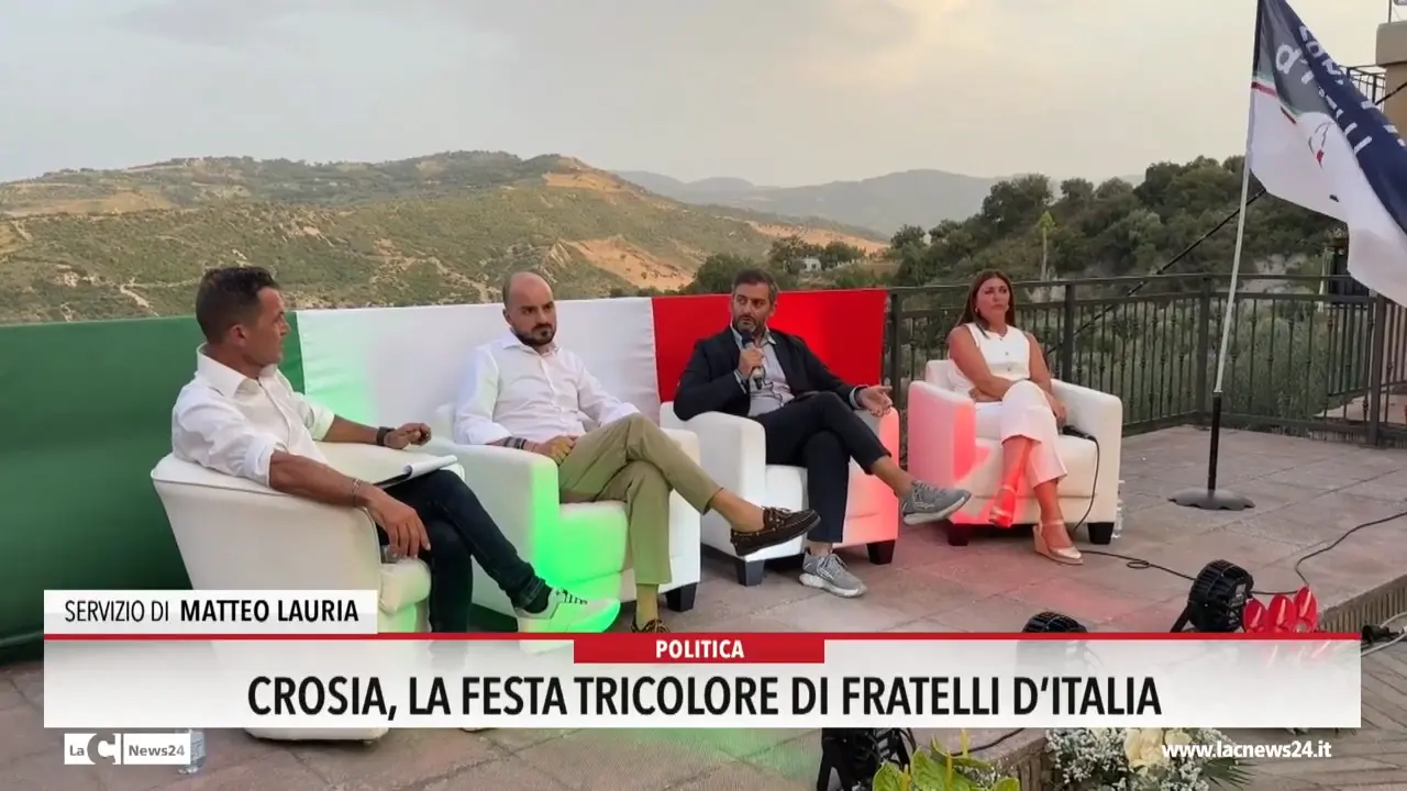 Crosia, la festa tricolore di Fratelli d Italia