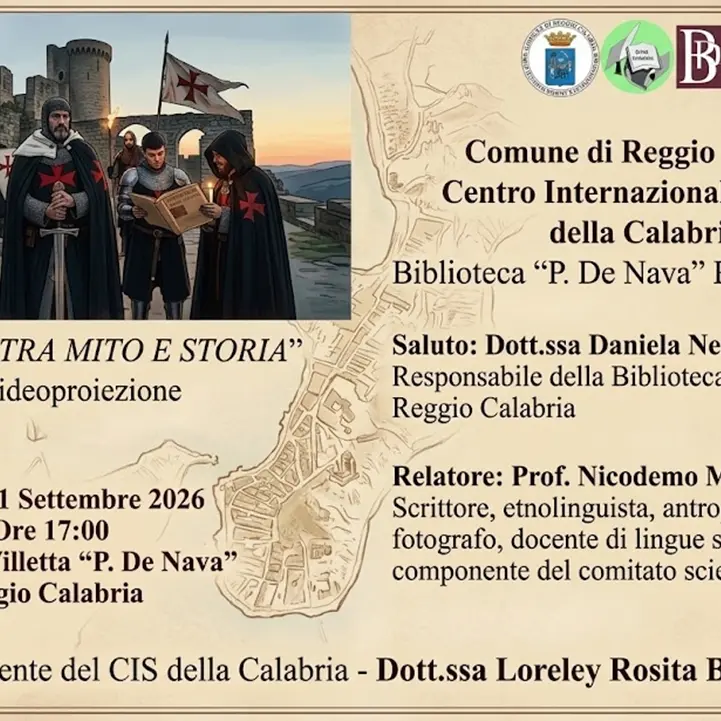 I Templari tra mito e storia, domani l’incontro nella biblioteca De Nava di Reggio\n