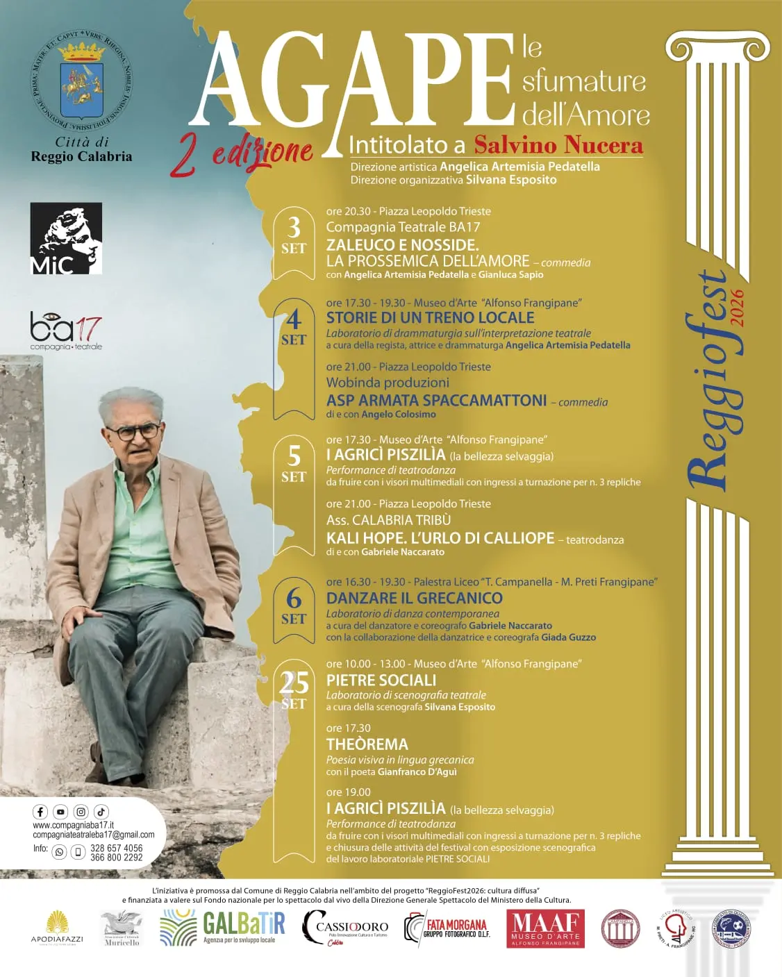 AGAPE - Le sfumature dell’Amore: torna a Reggio Calabria il festival dedicato alla grecità di Calabria\n