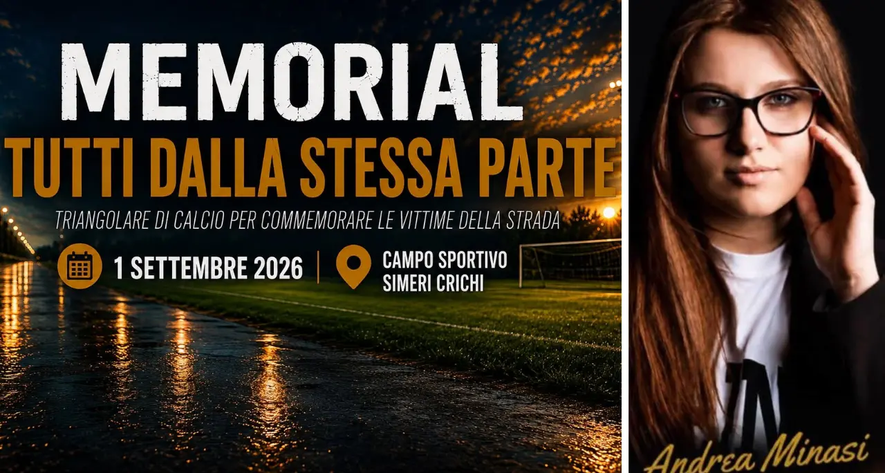 Da Vibo a Simeri Crichi, il ricordo di Andrea Minasi al Memorial per le vittime della strada in Calabria: calcio e impegno contro la strage continua\n