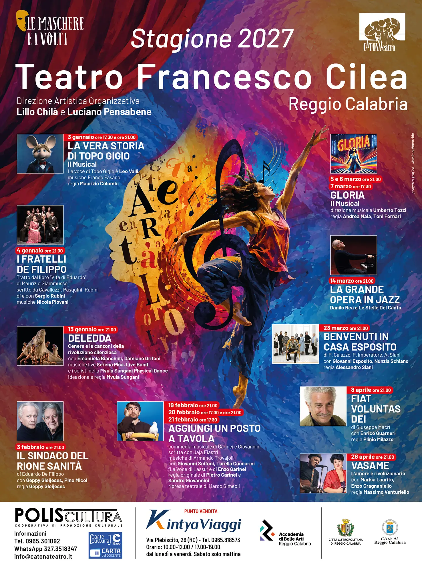 Polis Cultura, al Teatro Cilea una stagione 2027 da grande spettacolo\n