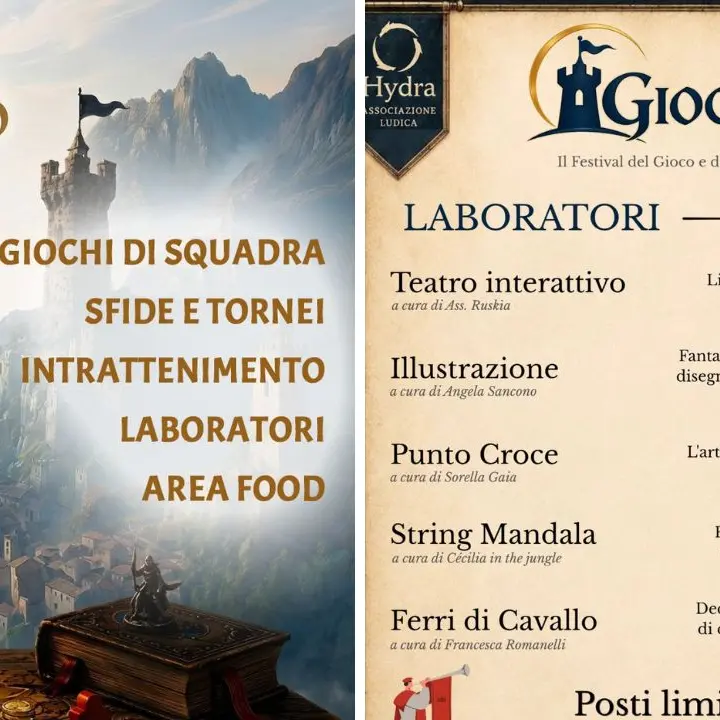 A Rossano tutto pronto per Giocorò, Festival del Gioco e della Fantasia: calcio balilla umano, Lego e rievocazioni\n