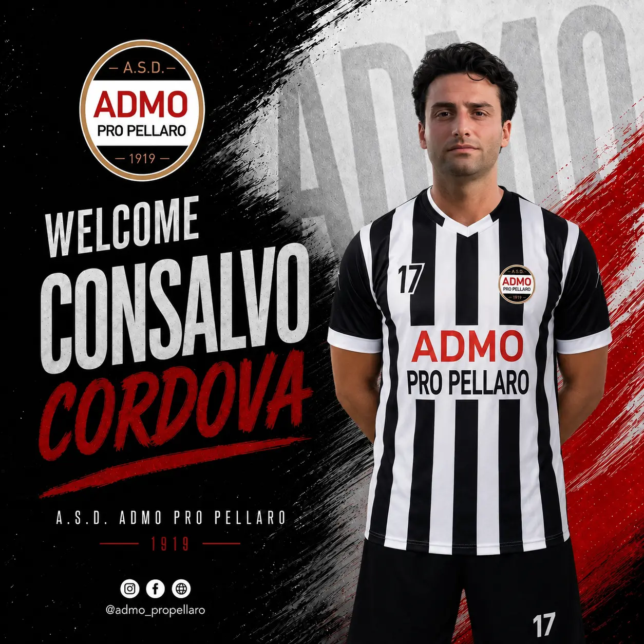 Consalvo Cordova nuovo calciatore dell'Admo Pro Pellaro\n