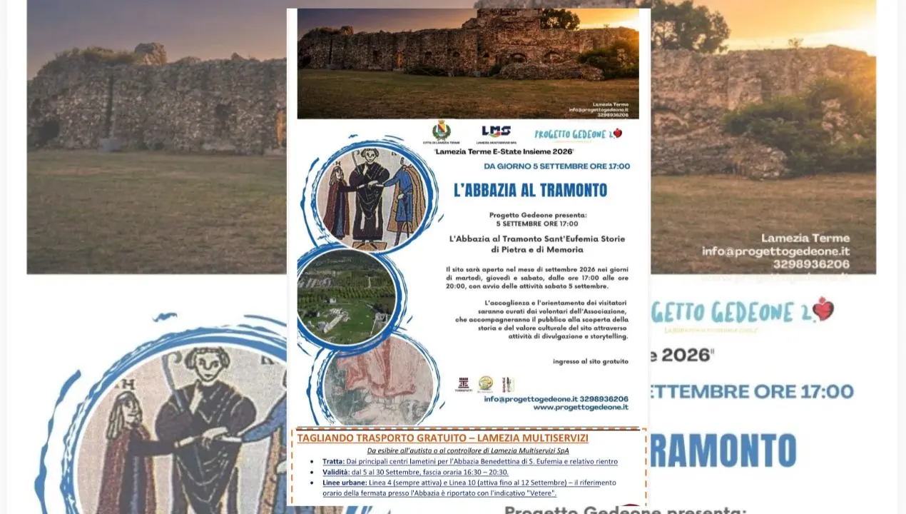 Lamezia riscopre i suoi tesori nascosti:\u00A0visite straordinarie al Putridarium e all'Abbazia di Sant'Eufemia\n