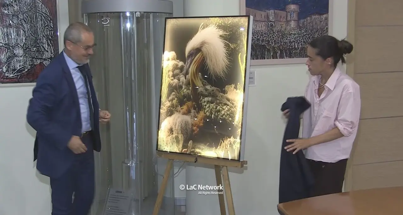 Paradise Bird, l’opera di Lorenza Liguori arricchisce la collezione Bancartis della Bcc Mediocrati