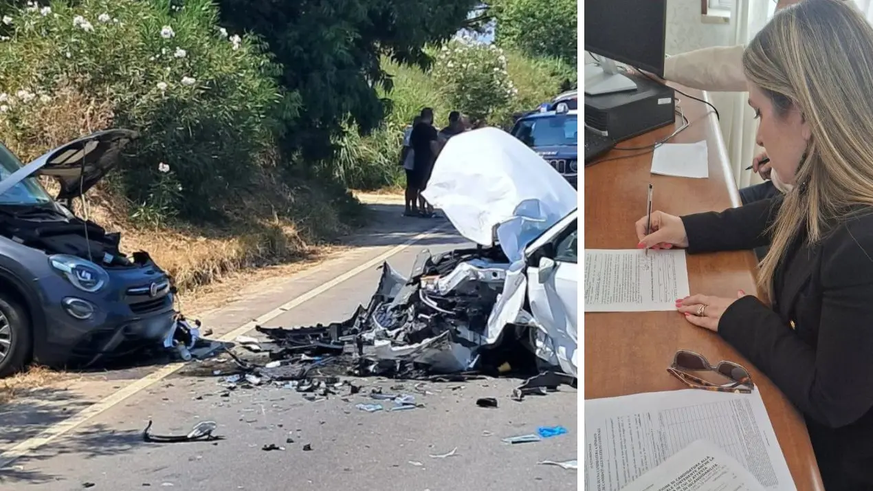 Uno degli incidente sulla ex statale 522 e il capogruppo di Ri-Generazione Giusy Staropoli