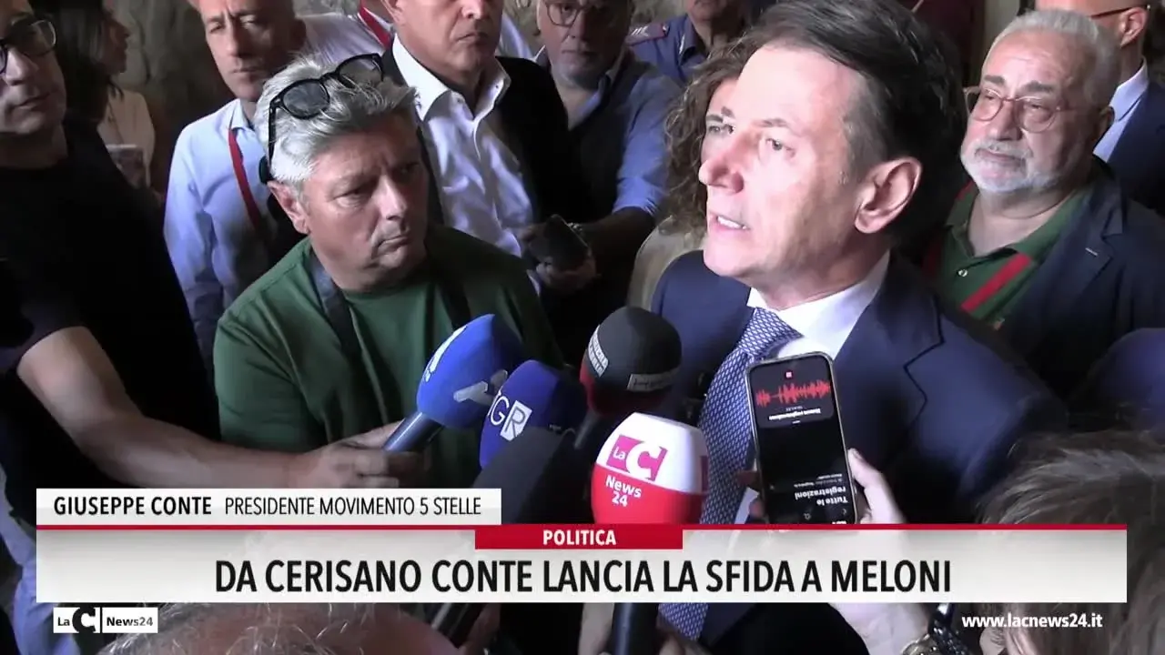 Da Cerisano Conte lancia la sfida alla Meloni