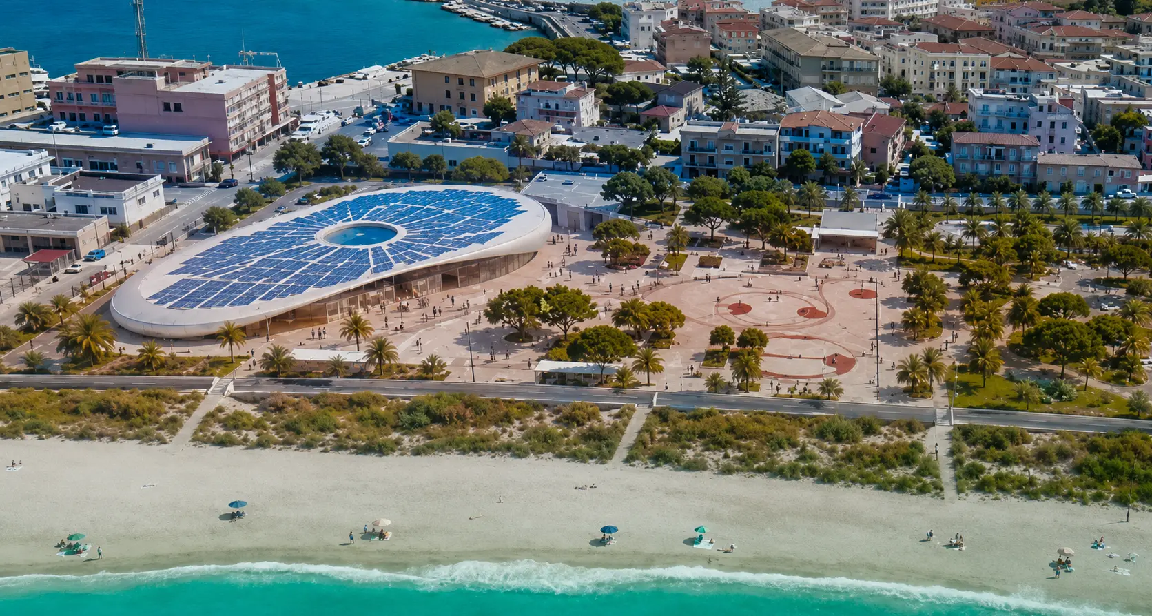 L’acquario di Vibo Marina prende forma... sulla carta, Romeo diffonde un rendering e incontra i progettisti: «Primo passo verso la realizzazione»\n