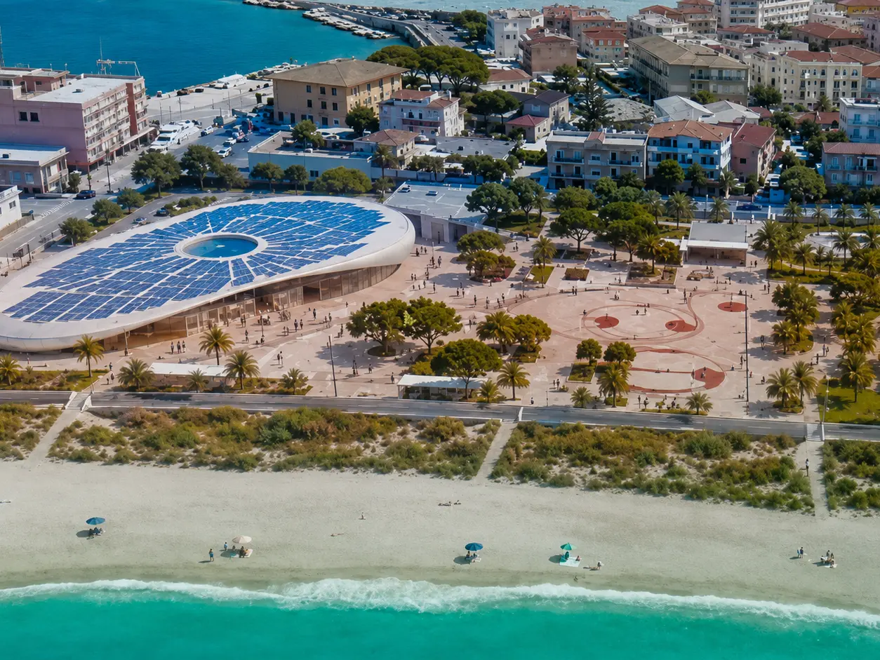L’acquario di Vibo Marina prende forma... sulla carta, Romeo diffonde un rendering e incontra i progettisti: «Primo passo verso la realizzazione»