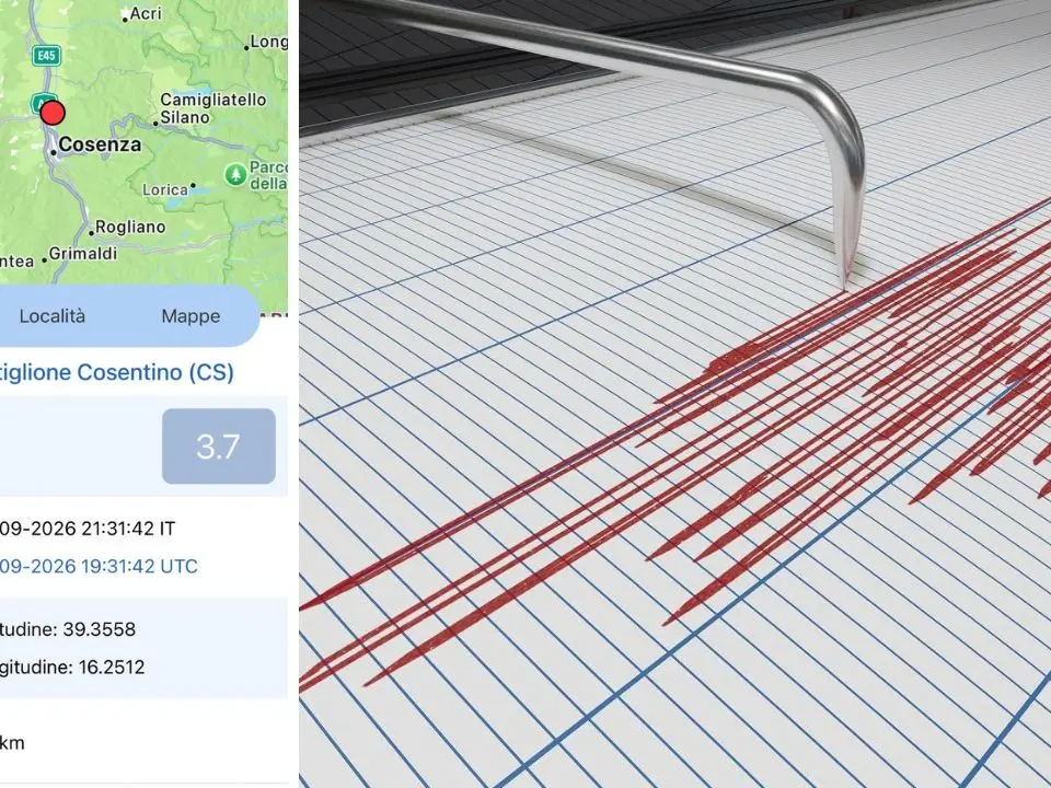 Forte terremoto in provincia di Cosenza: epicentro a Castiglione Cosentino