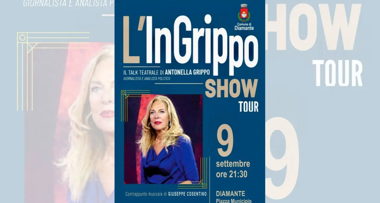 Politica, musica e ironia sul palco: l’InGrippo show tour torna a Diamante il 9 settembre\n